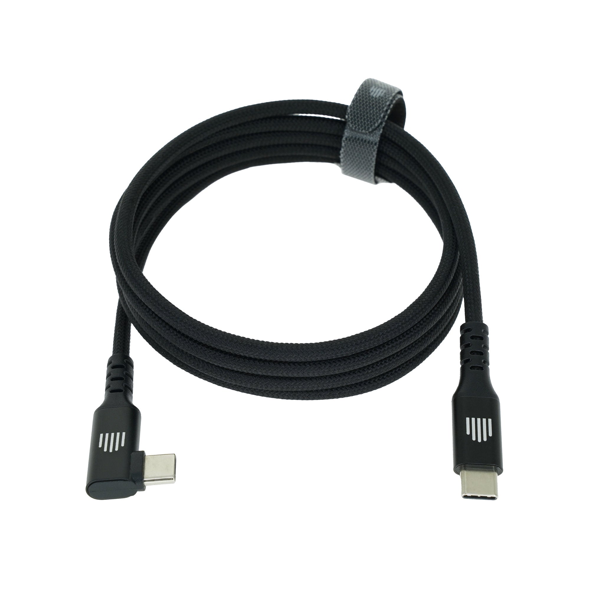 Dviced Angled Braided cable USB-C to USB-C, 1,25m - Black