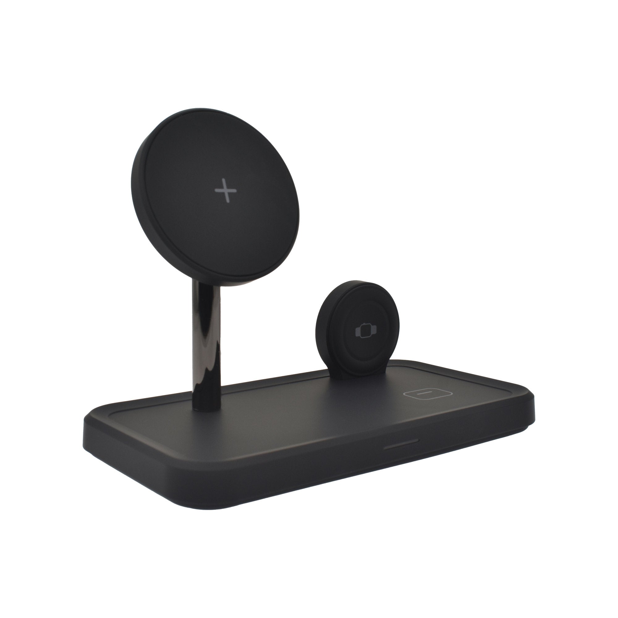Dviced 3-in-1 magnetic wireless stand w cable, wall charger - Black