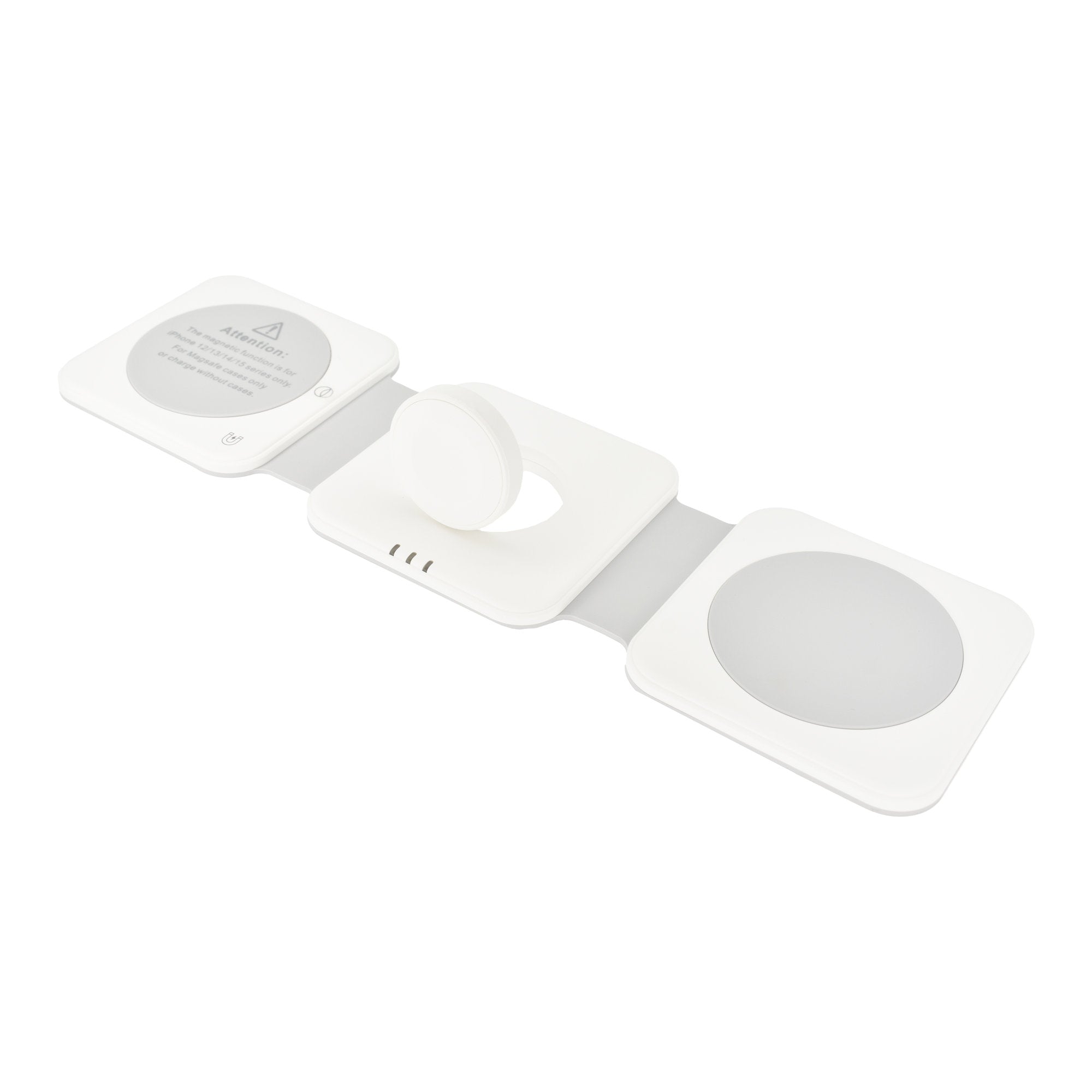 Dviced 3-in-1 foldable magnetic wireless charger - White