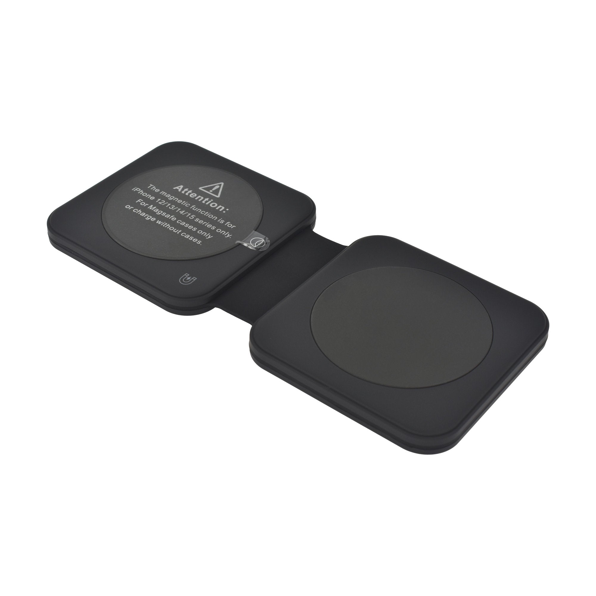 Dviced 2-in-1 foldable magnetic wireless charger - Black