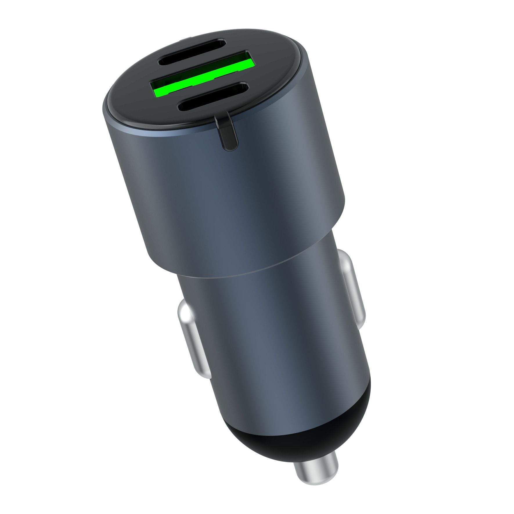 Dviced Car charger 1 USB-A, 1 USB-C - Metal