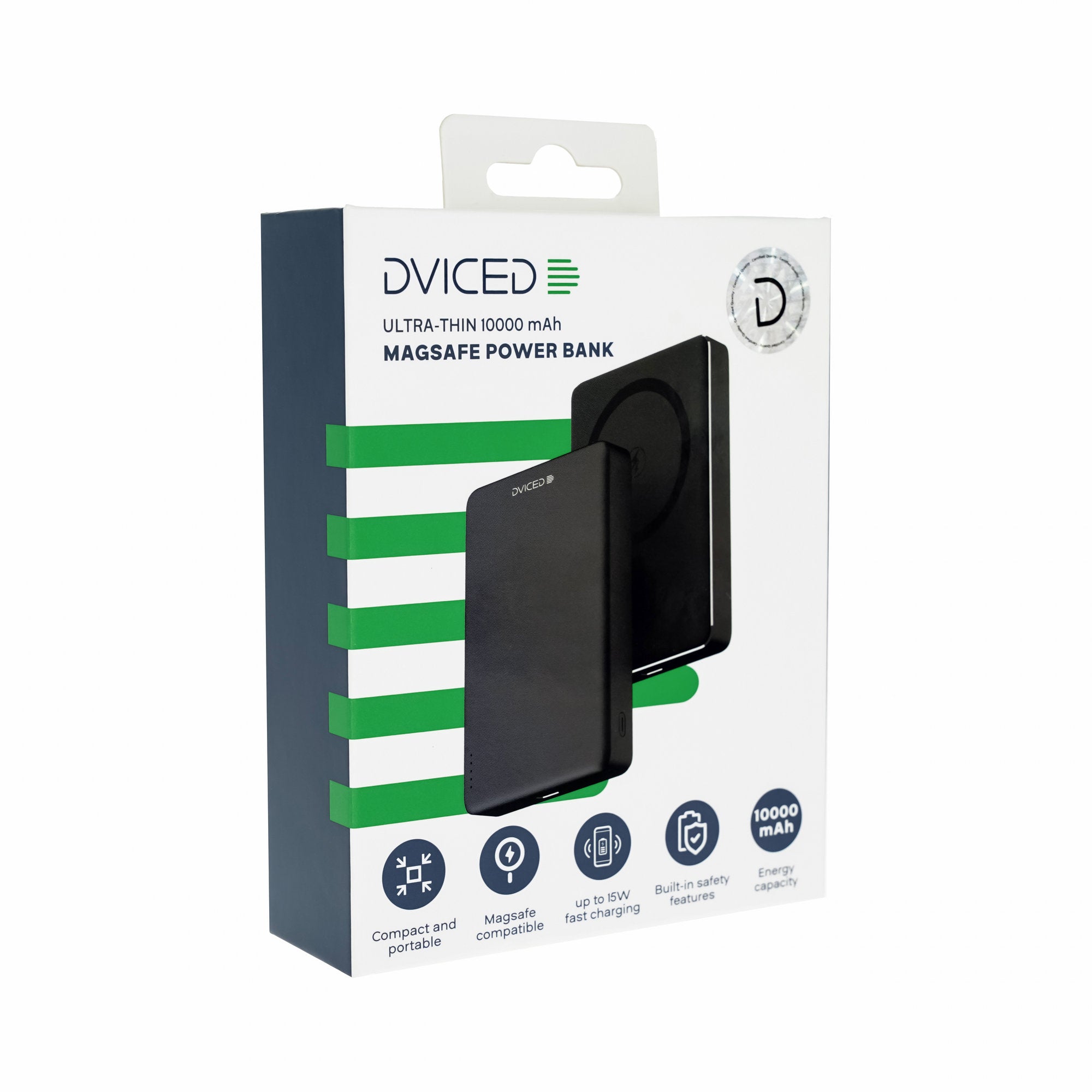 Dviced Ultrathin MagSafe Power bank 10000mAh - Black