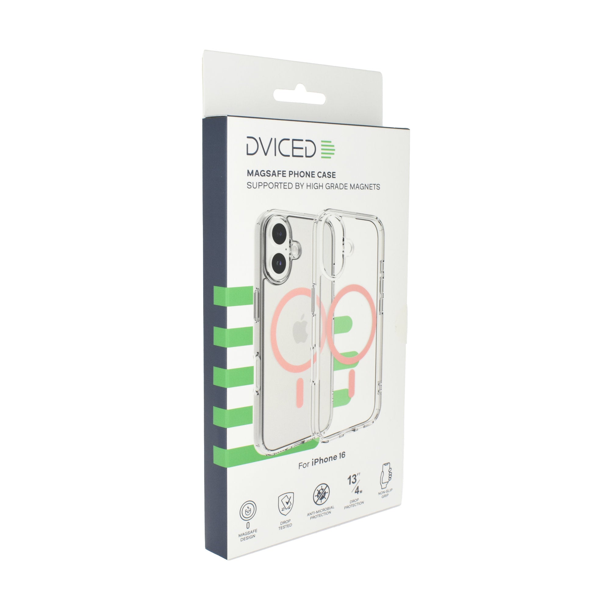 Dviced Magsafe iPhone 16 clear case - Pink