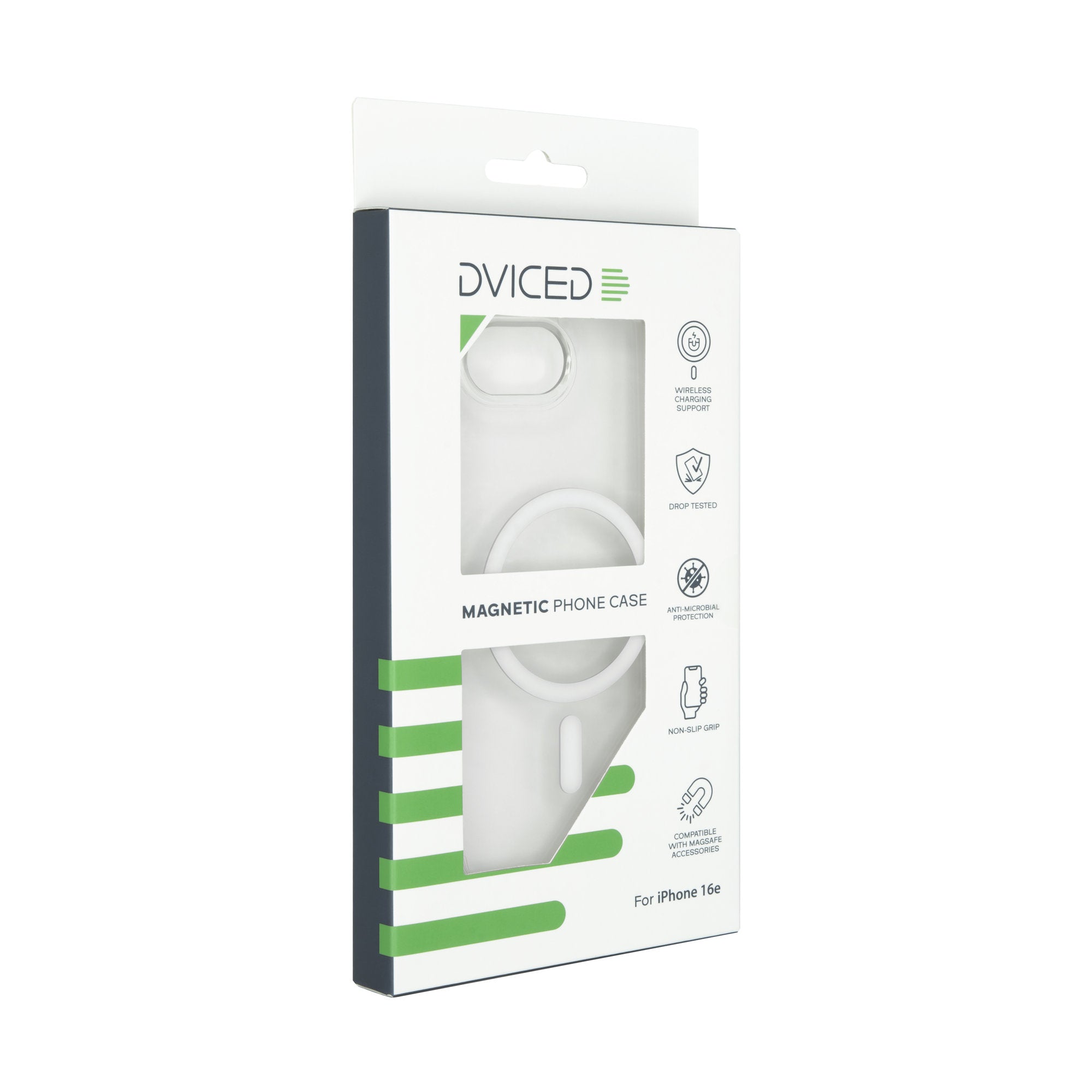 Dviced Magnetic iPhone 17/16e clear case - White