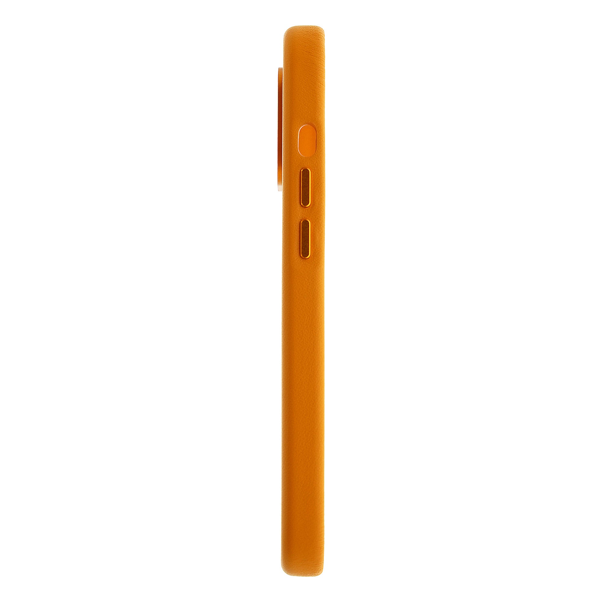 Dviced Leather case with magsafe for iPhone 15 - Orange