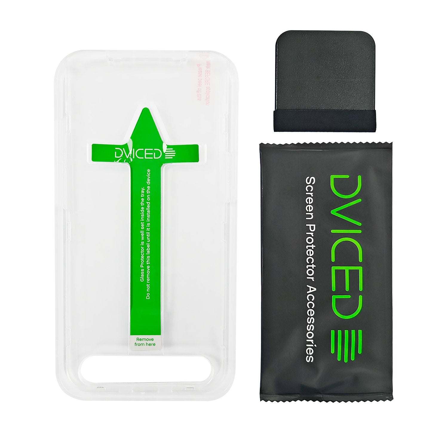 Dviced tempered glass screen protector for iPhone 16 with applicator