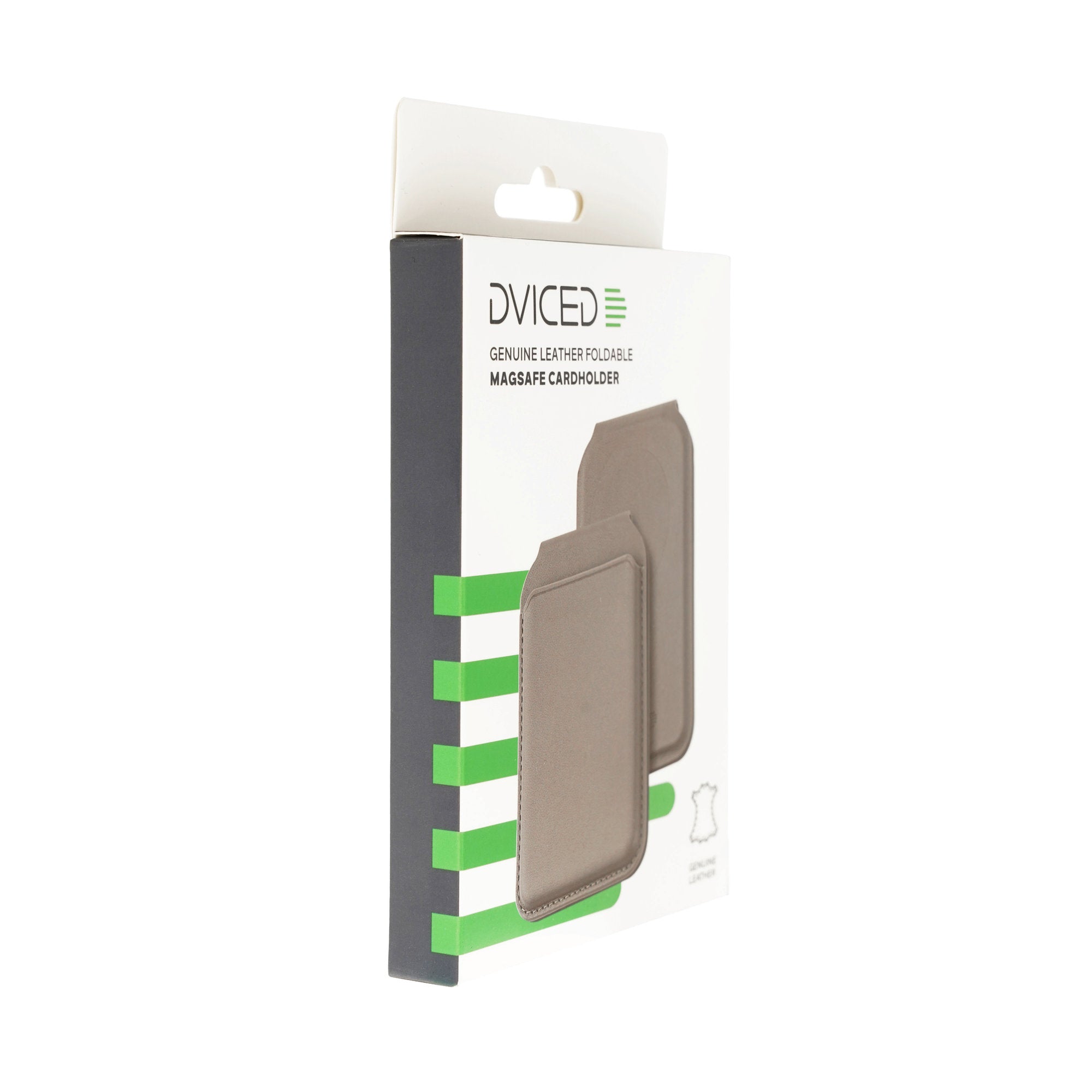 Dviced Leather magsafe foldable cardholder - Grey