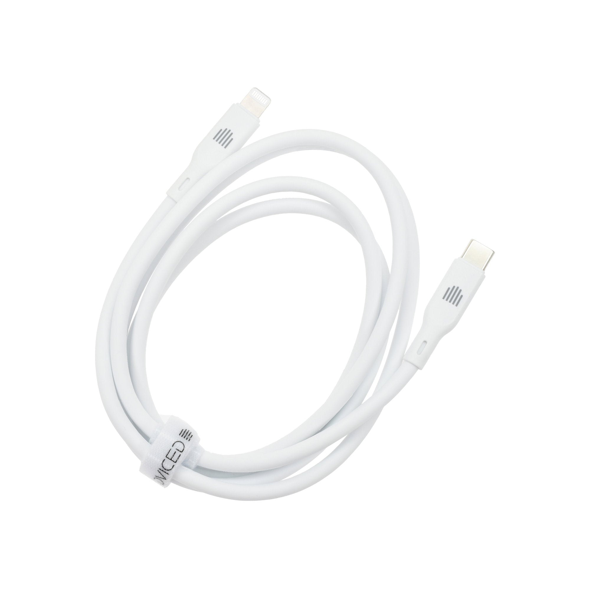Dviced Cable USB-C to Lightning silicone 1,25m - White