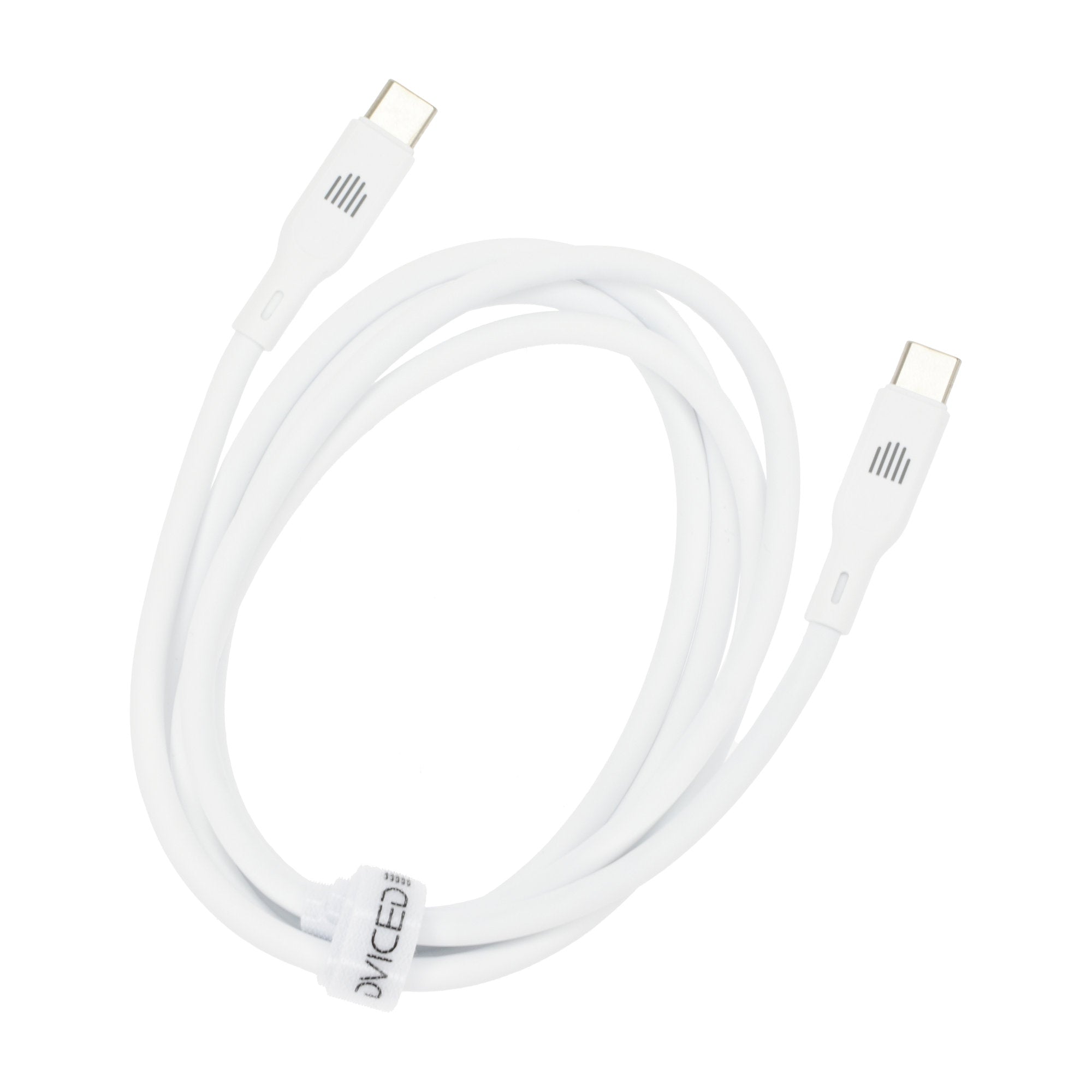 Dviced Cable USB-C to USB-C silicone 1,25m - White