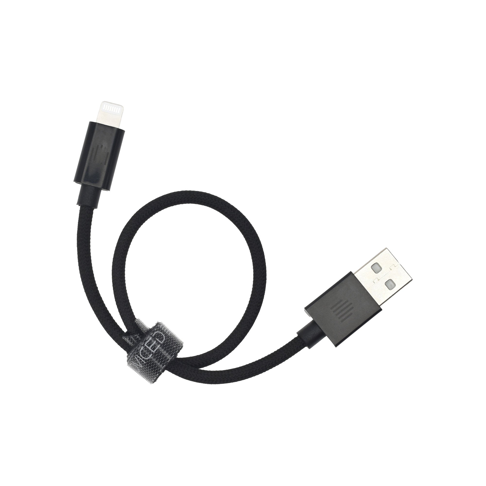 Dviced Cable USB-A to Lightning Nylon Textile 0,25m - Black