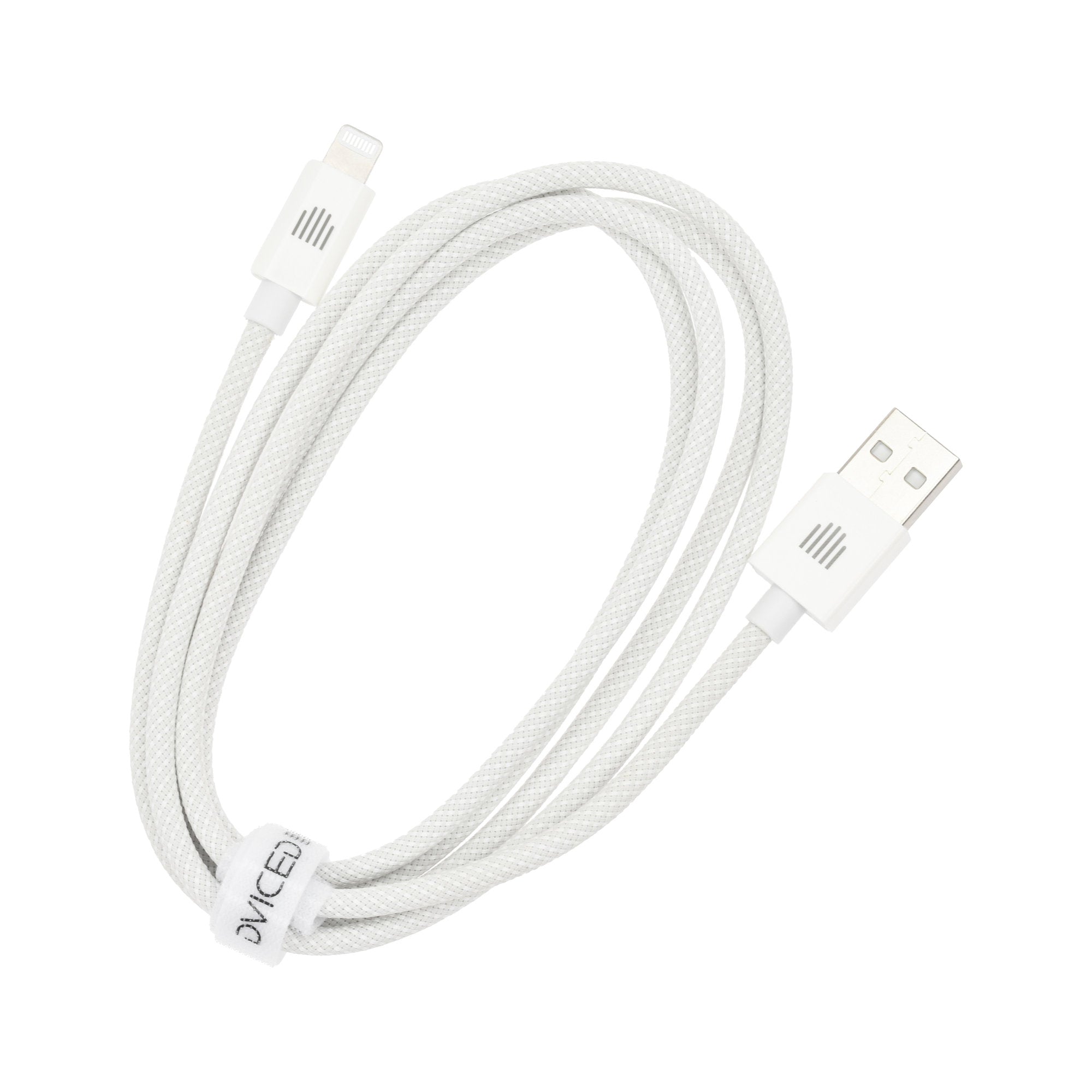 Dviced Cable USB-A to Lightning Nylon Textile 1,25m - White