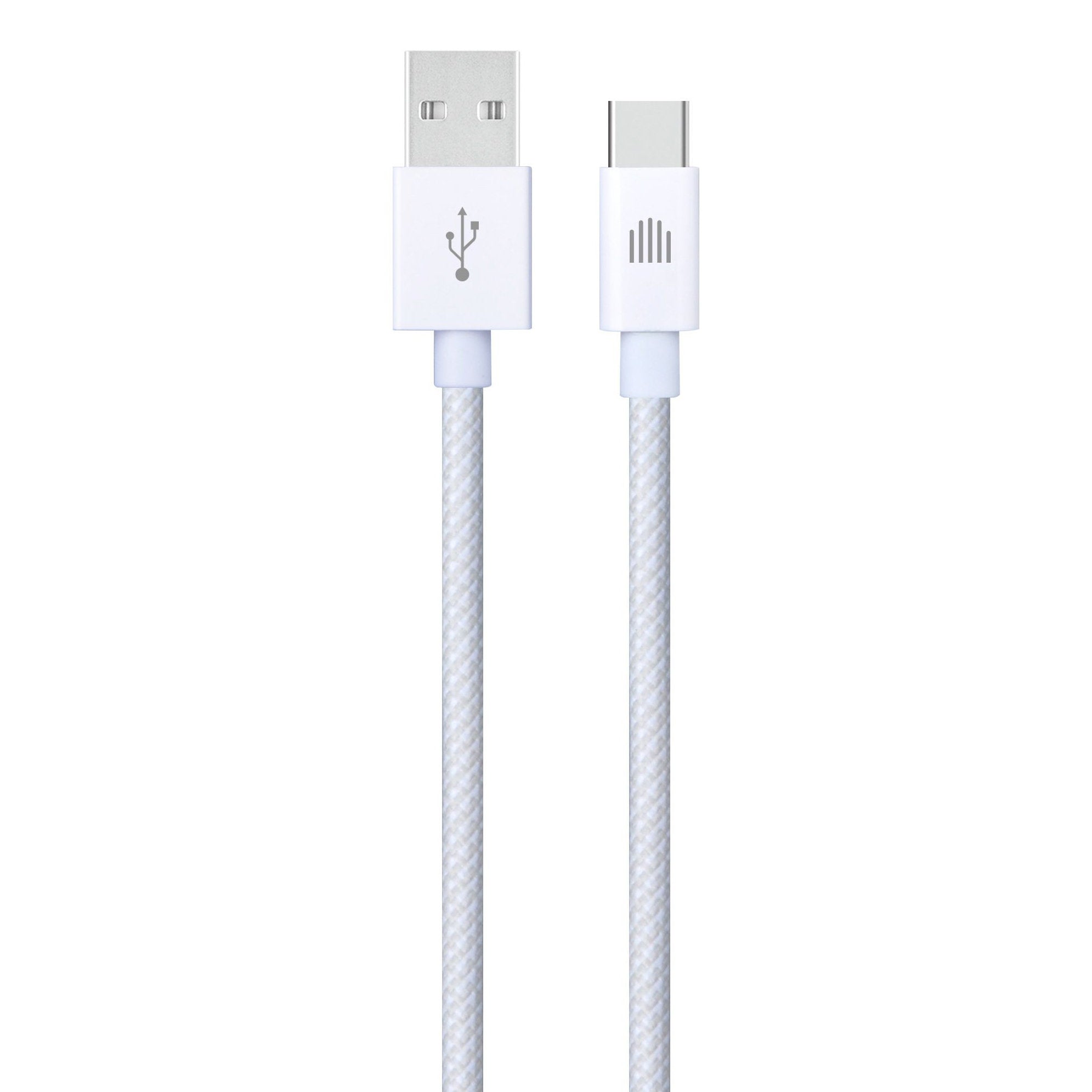 Dviced Cable USB-A to USB-C Nylon Textile 1,25m - White