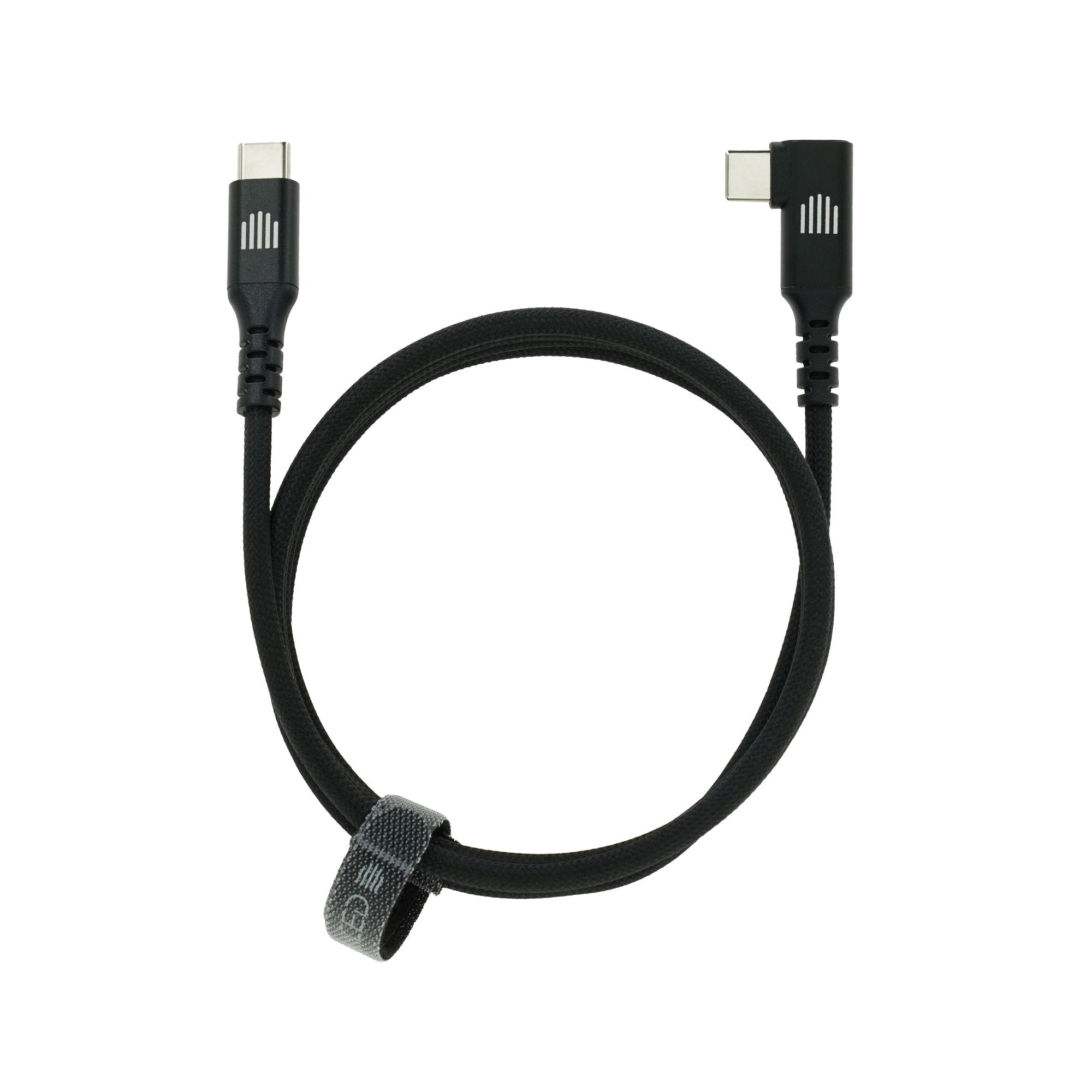 Dviced Angled Braided cable USB-C to USB-C, 1,25m - Black