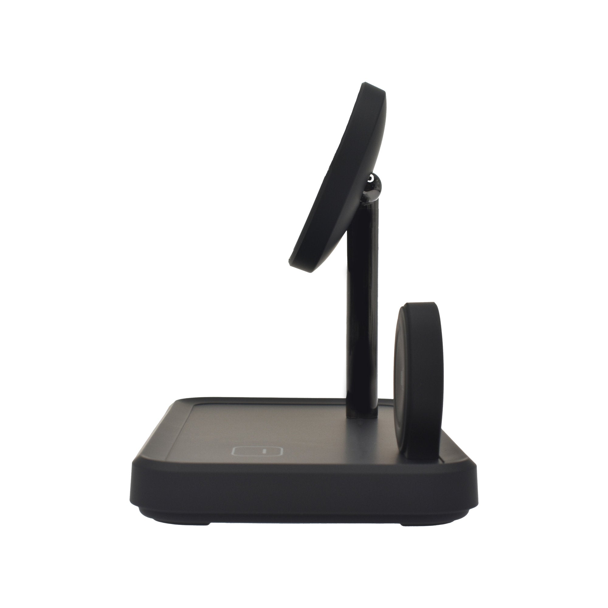 Dviced 3-in-1 magnetic wireless stand w cable, wall charger - Black