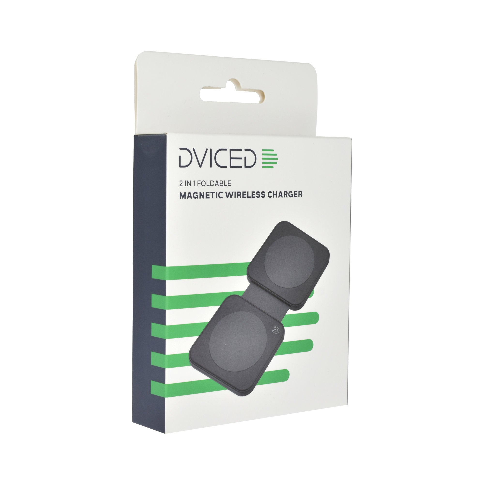 Dviced 2-in-1 foldable magnetic wireless charger - Black