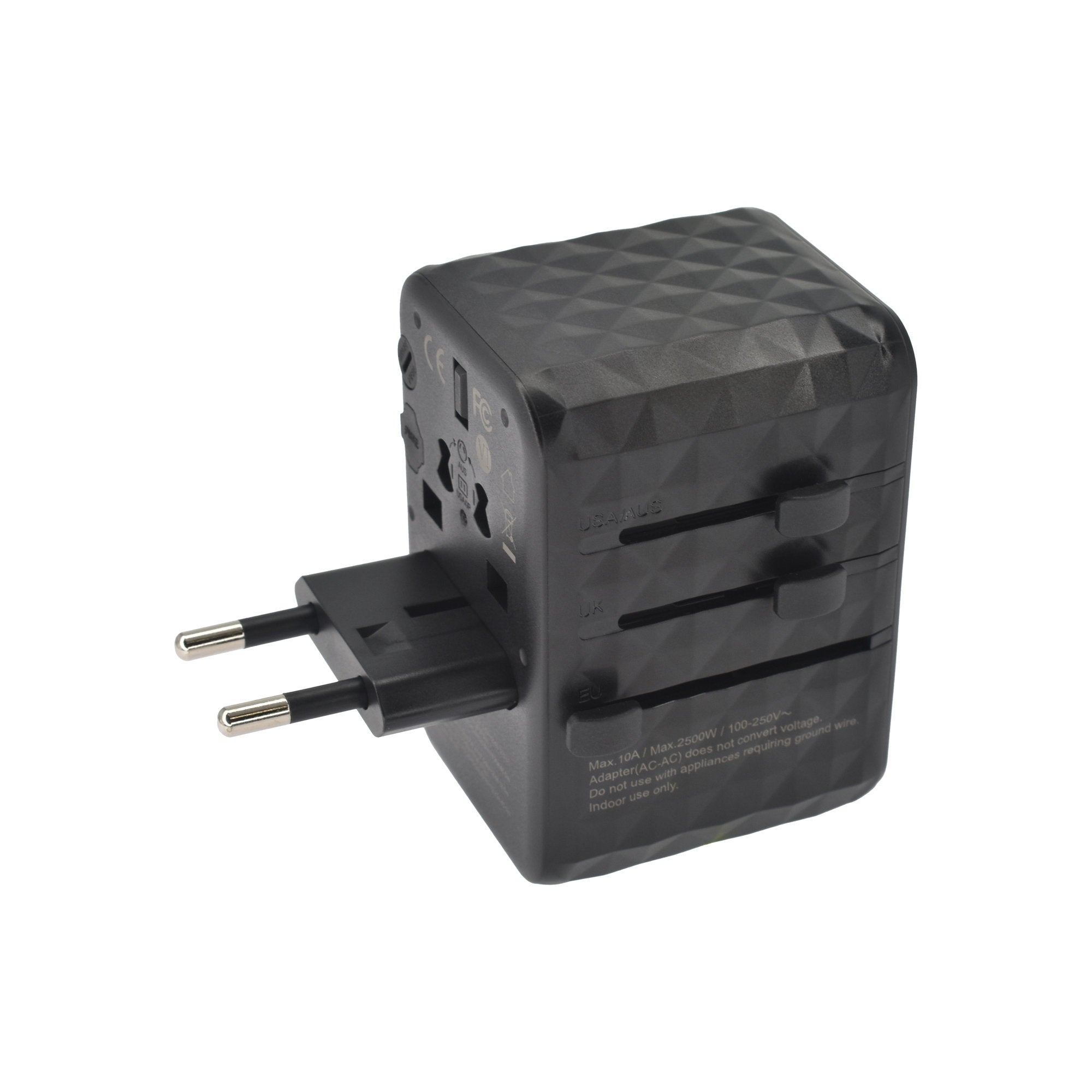 Dviced Universal travel adapter 65W GaN - Black
