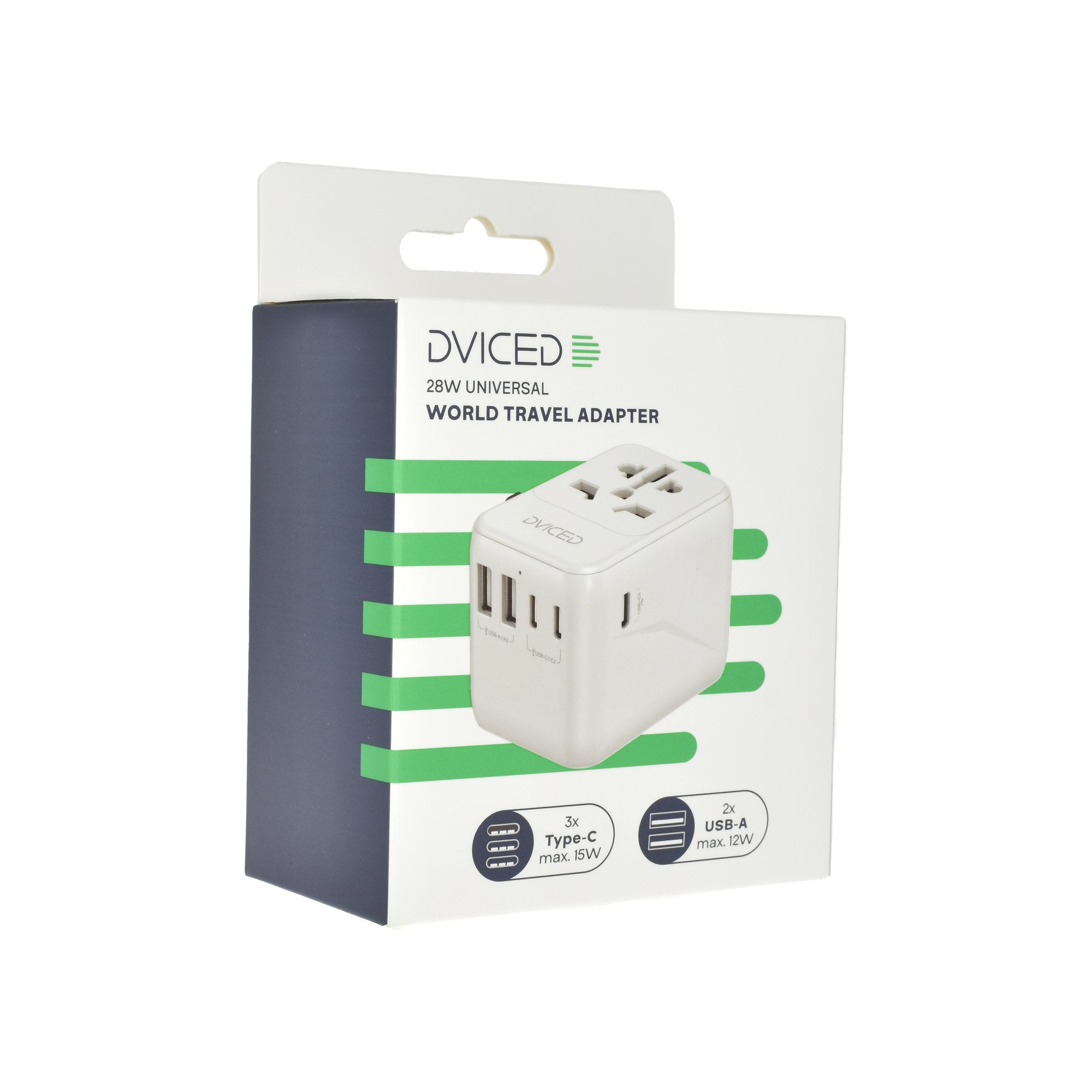 Dviced Universal travel adapter 28W - White
