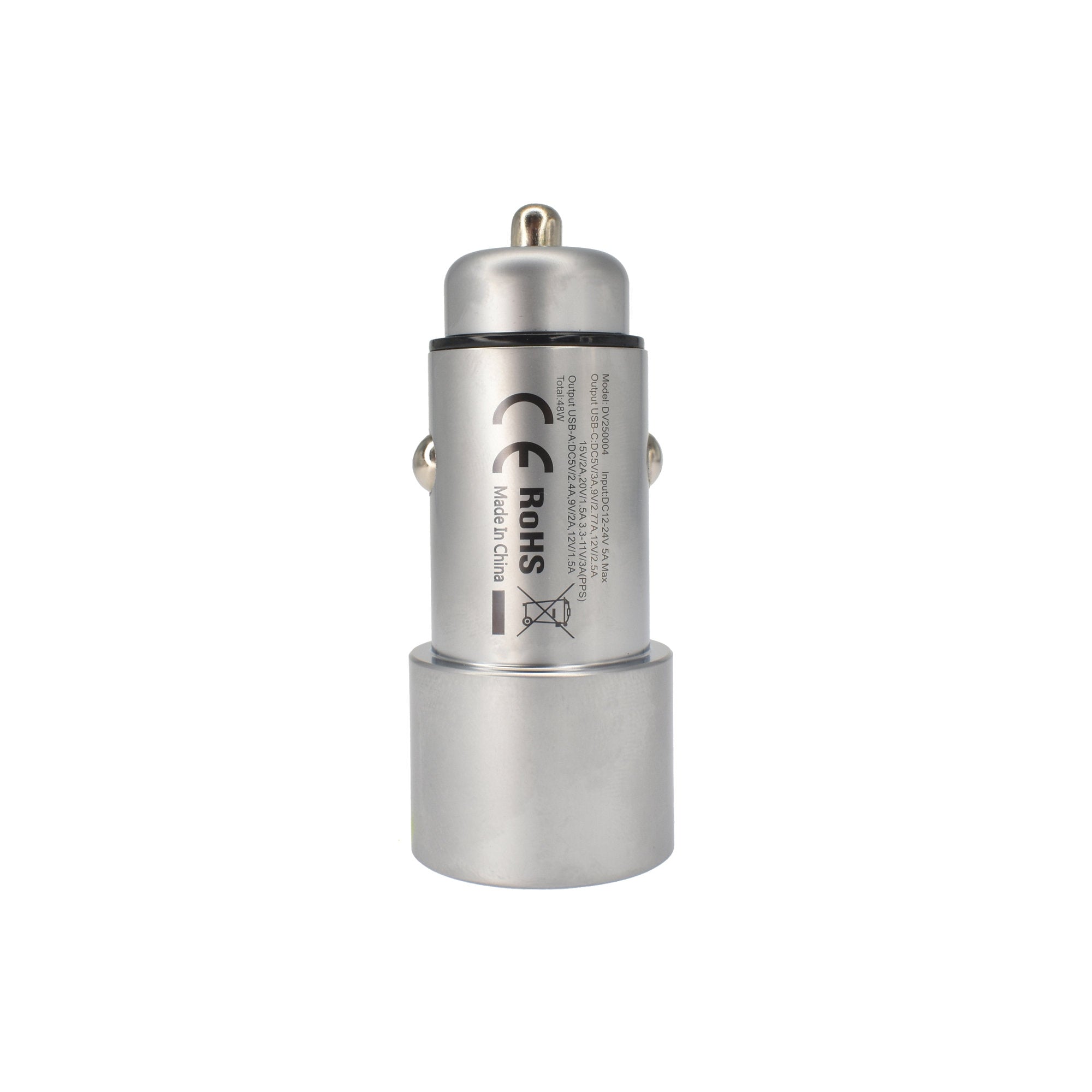 Dviced Car charger 1 USB-A, 1 USB-C - Metal