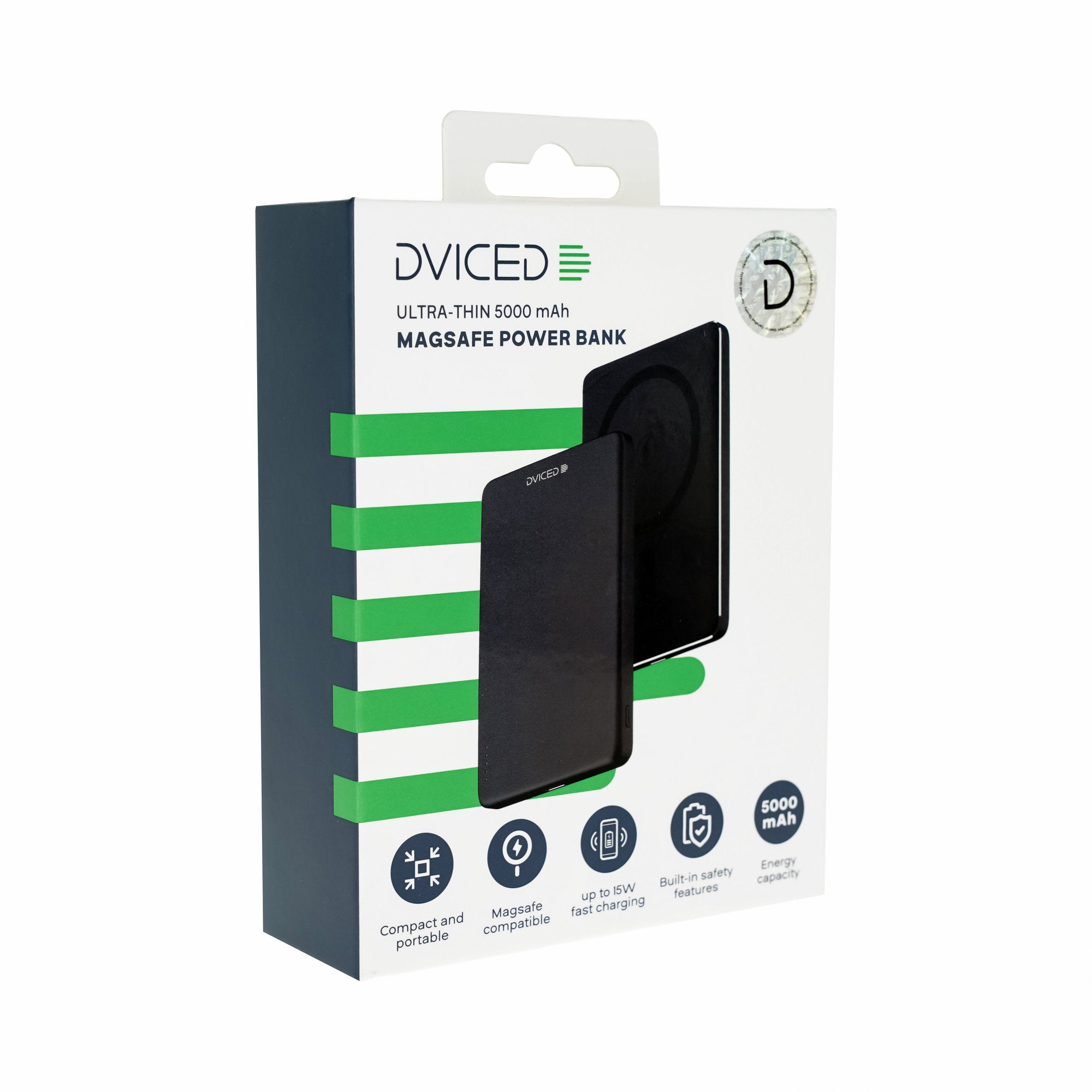 Dviced Ultrathin MagSafe Power bank 5000mAh - Black