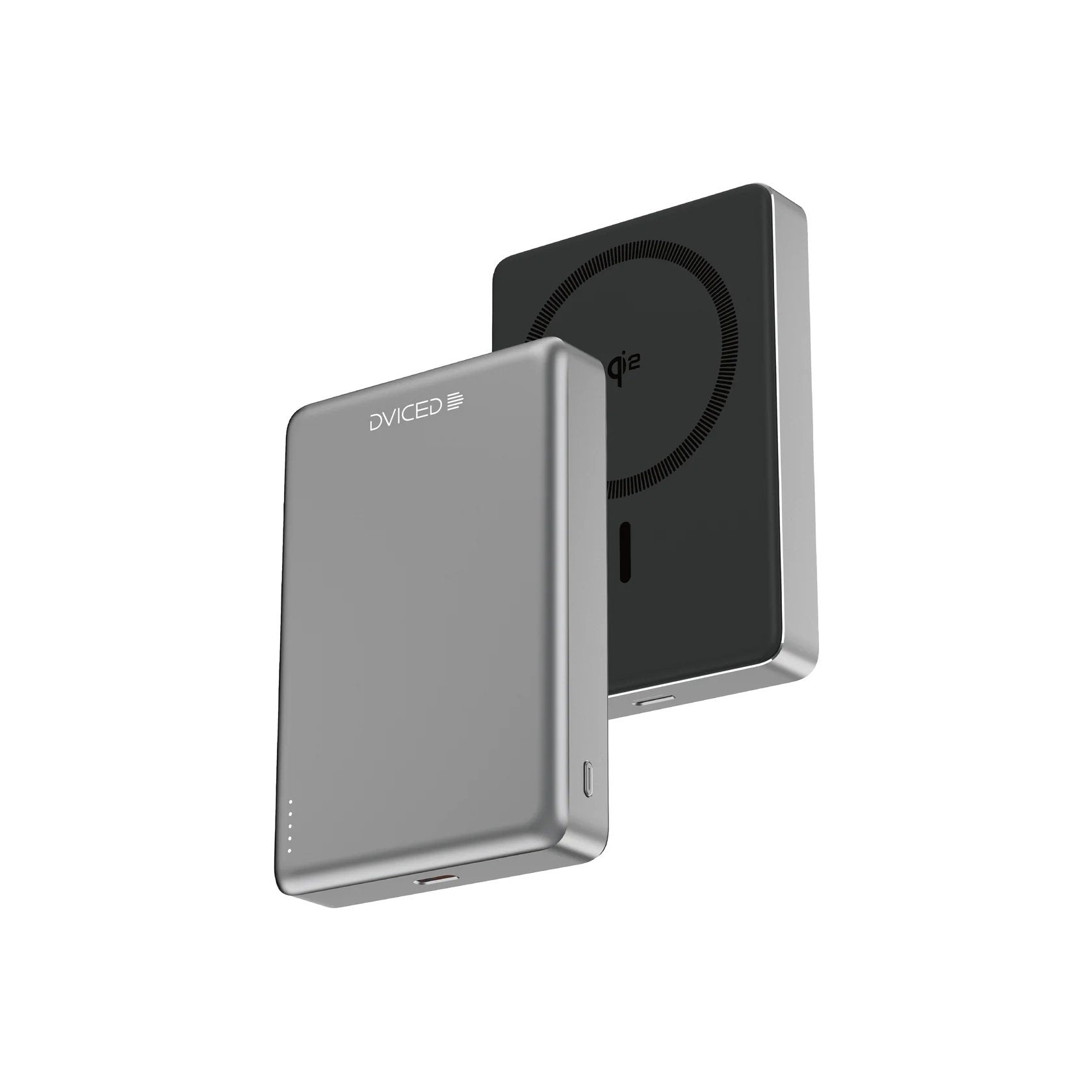 Dviced Qi2 Ultrathin MagSafe Power bank 10000mAh - Black/Grey