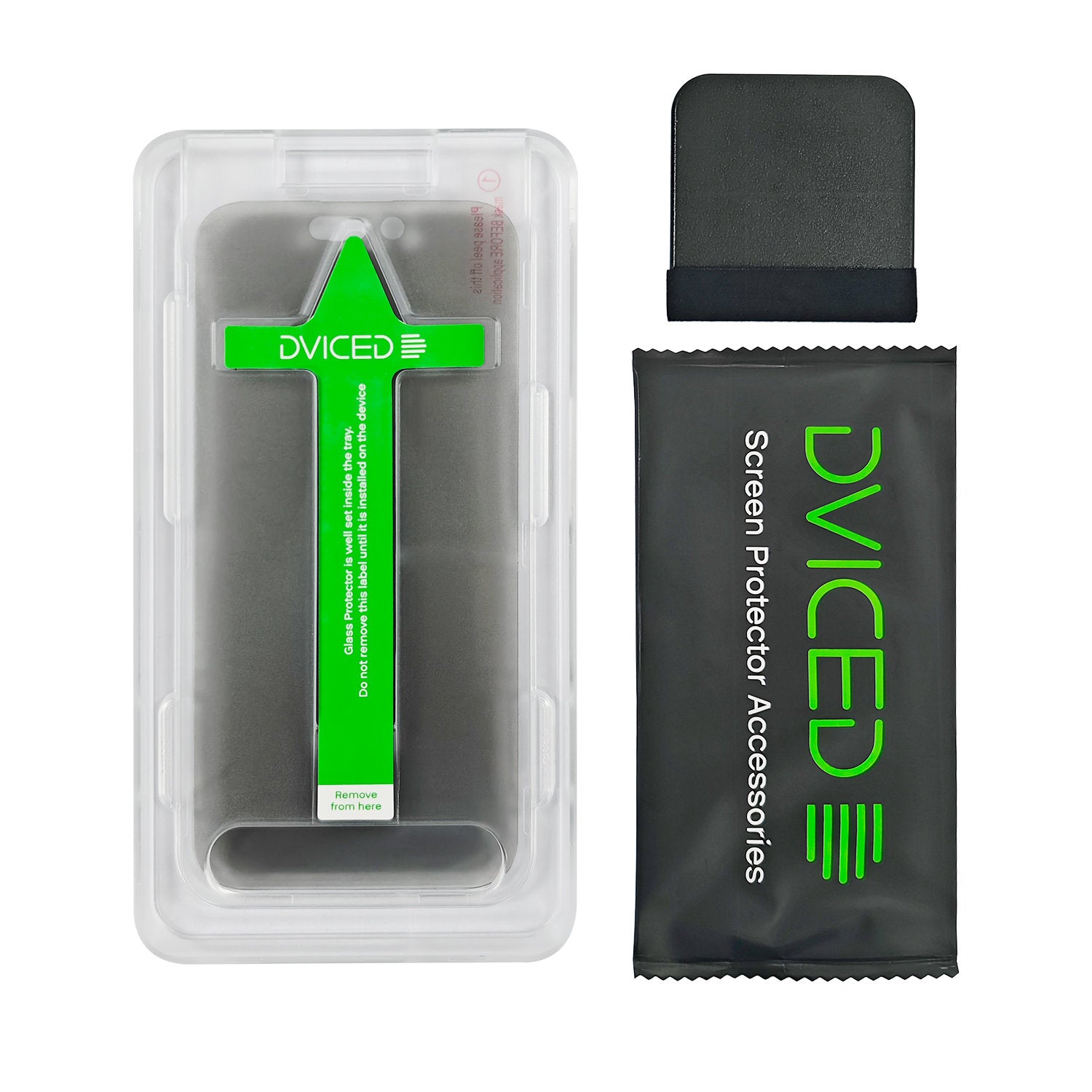 Dviced privacy tempered glass screen protector for iPhone 16 with applicator