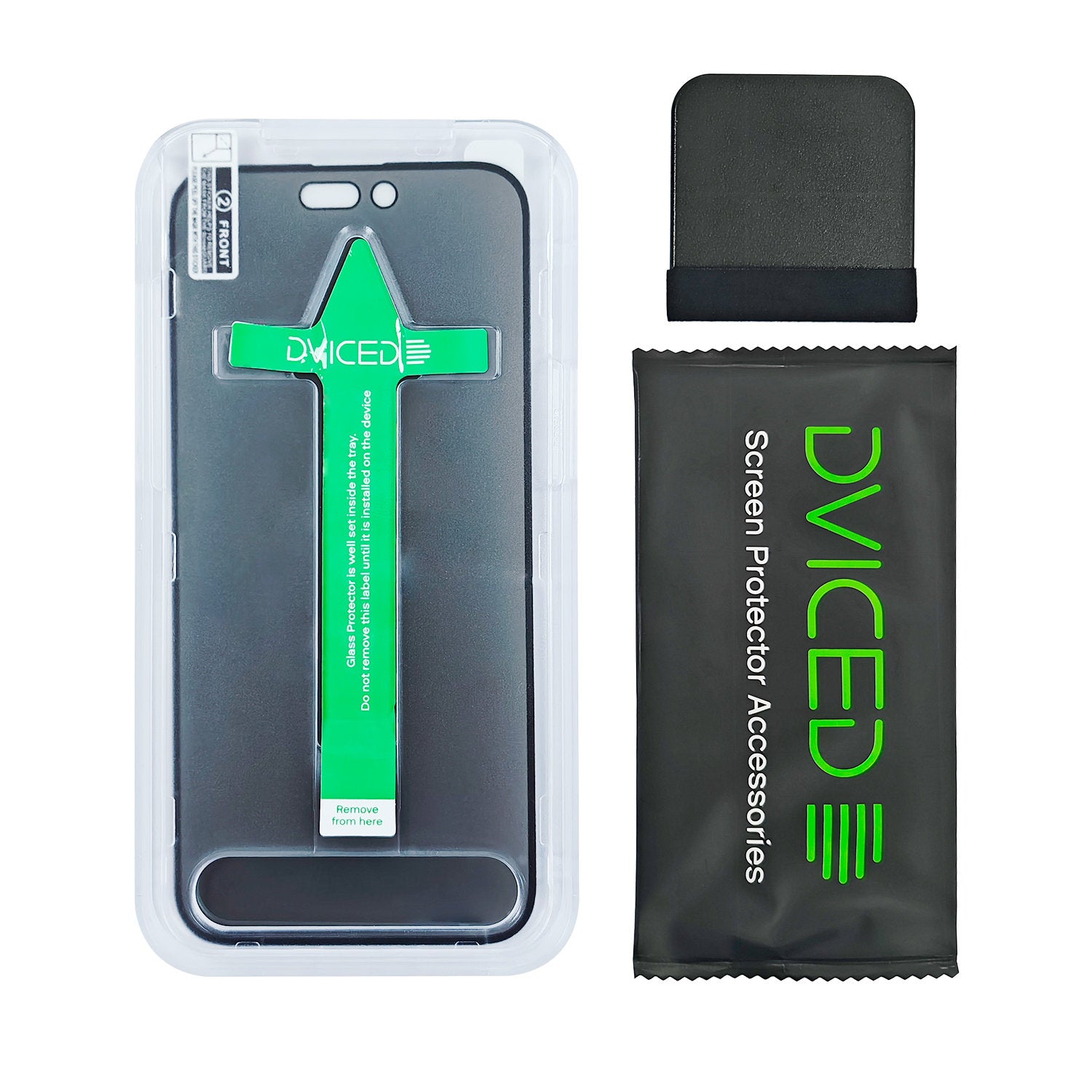 Dviced privacy tempered glass screen protector edge to edge for iPhone 16 Plus with applicator