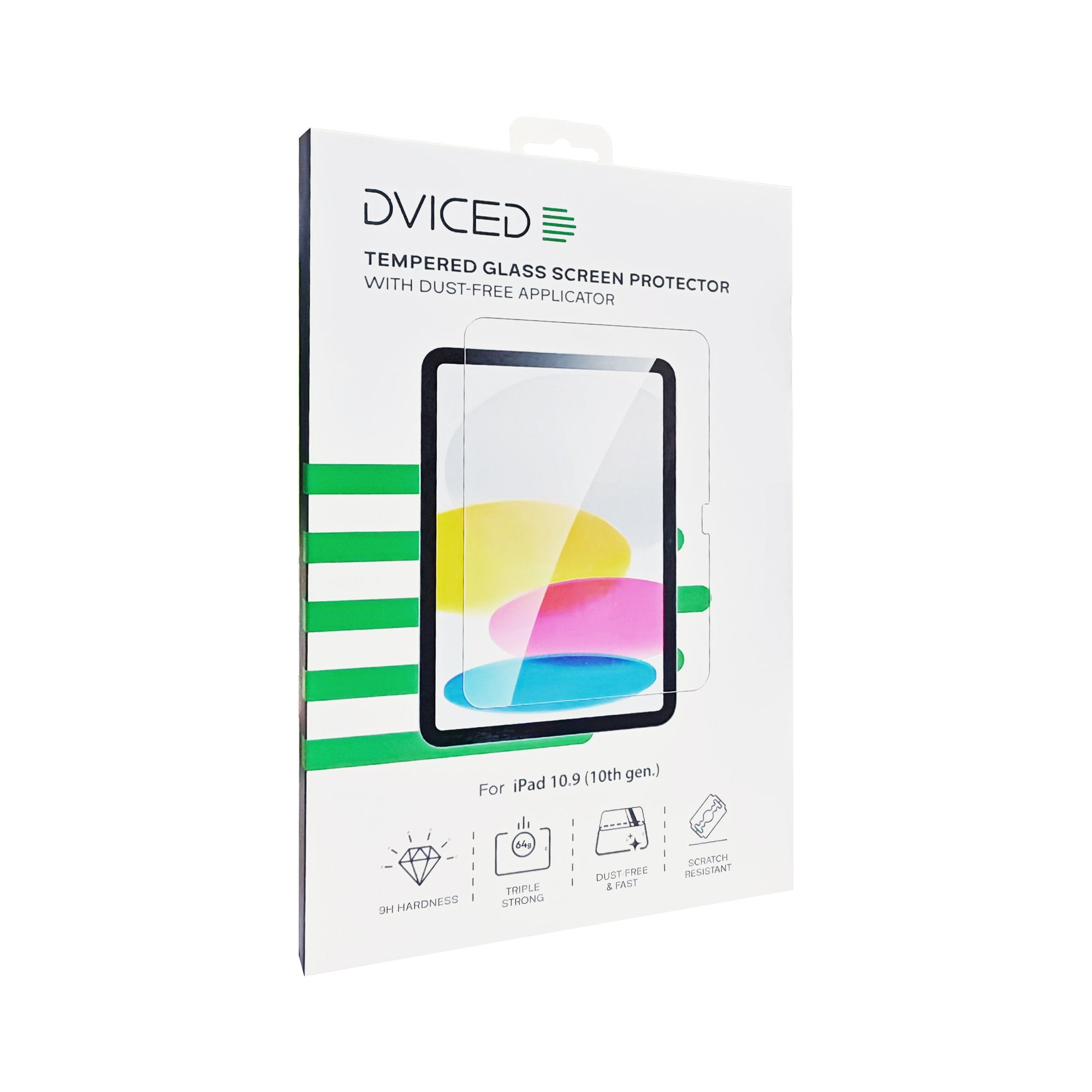 Dviced Tempered glass screen protector for iPad 10.9-inch (10th gen.) with dust-free applicator