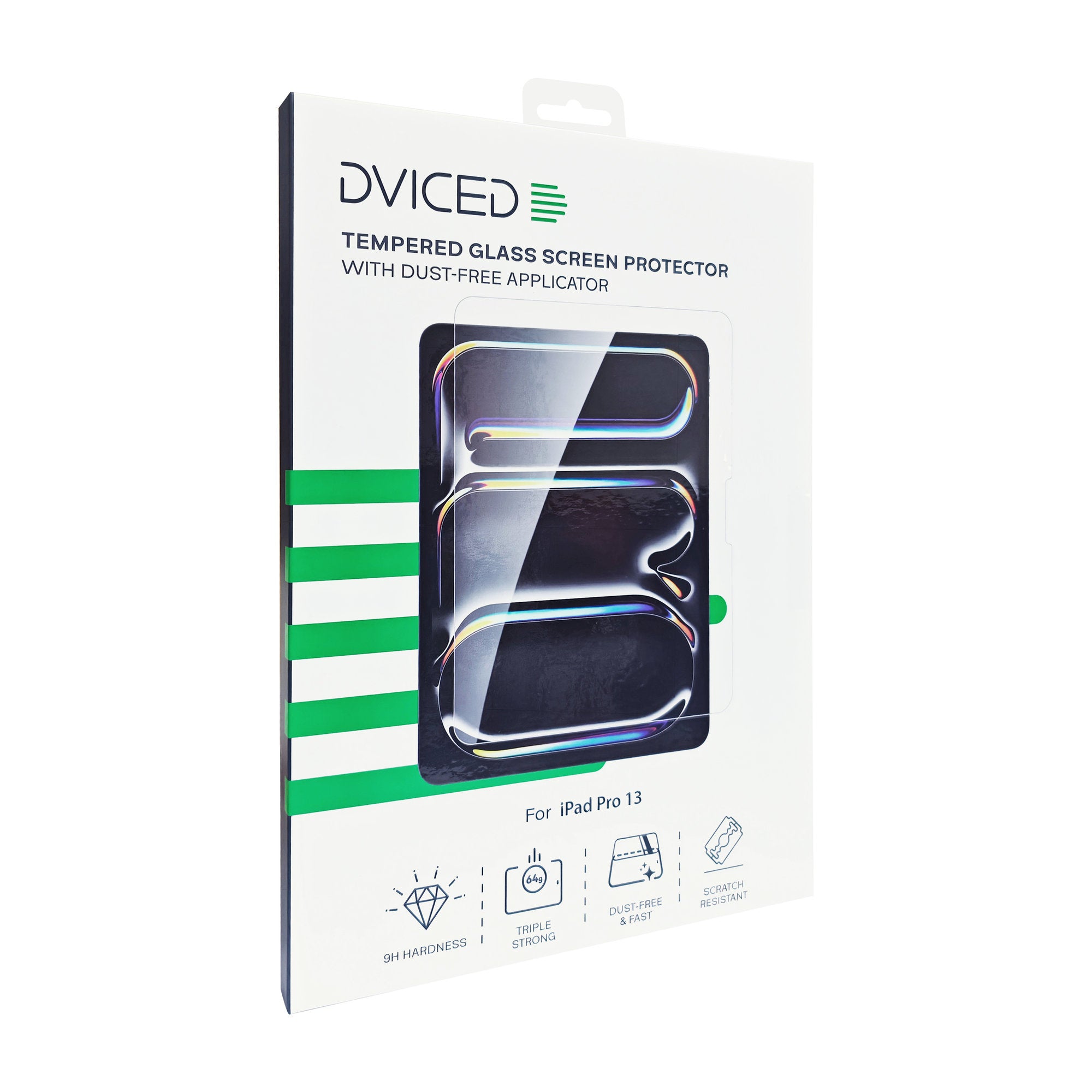 Dviced Tempered glass screen protector for iPad Pro 13-inch with dust-free applicator