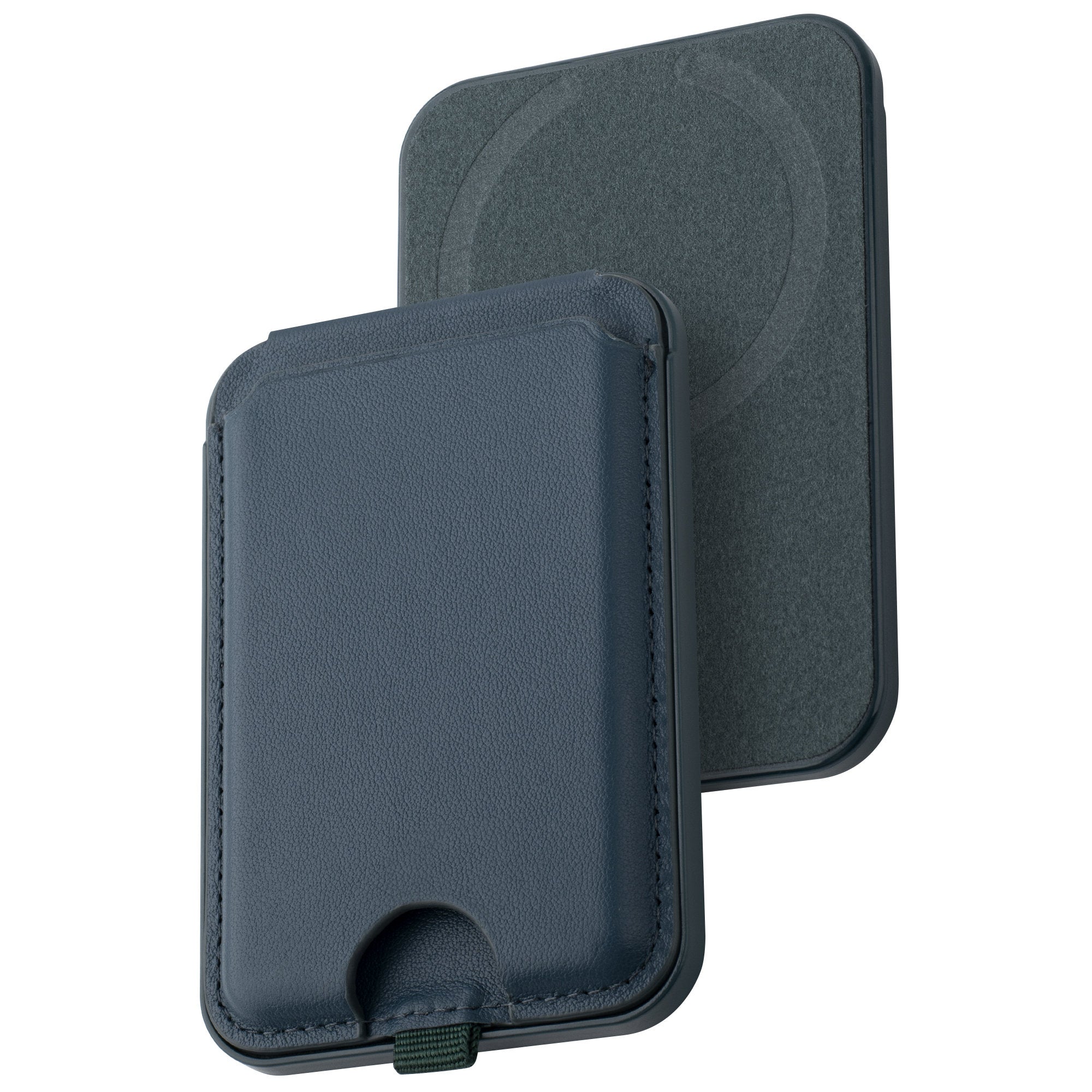 Dviced Leather magsafe foldable cardholder and stand - Blue