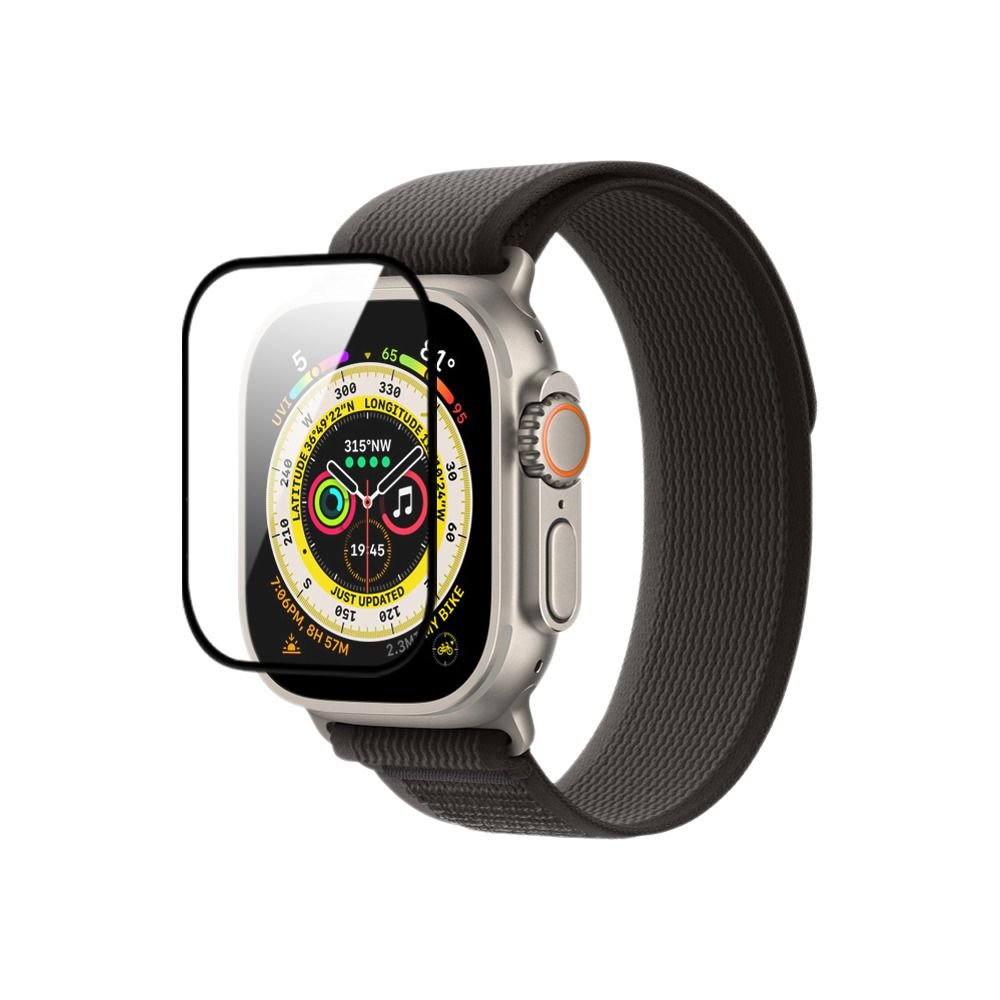 Silk print tempered glass with alignment tool for 49mm Apple Watch