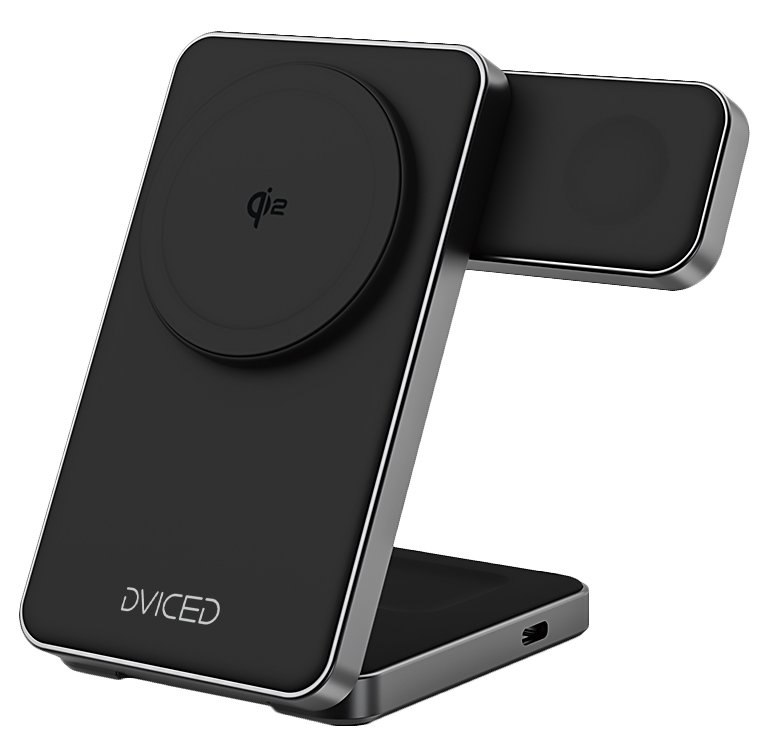 3 in 1 foldable magnetic wireless charger stand, black