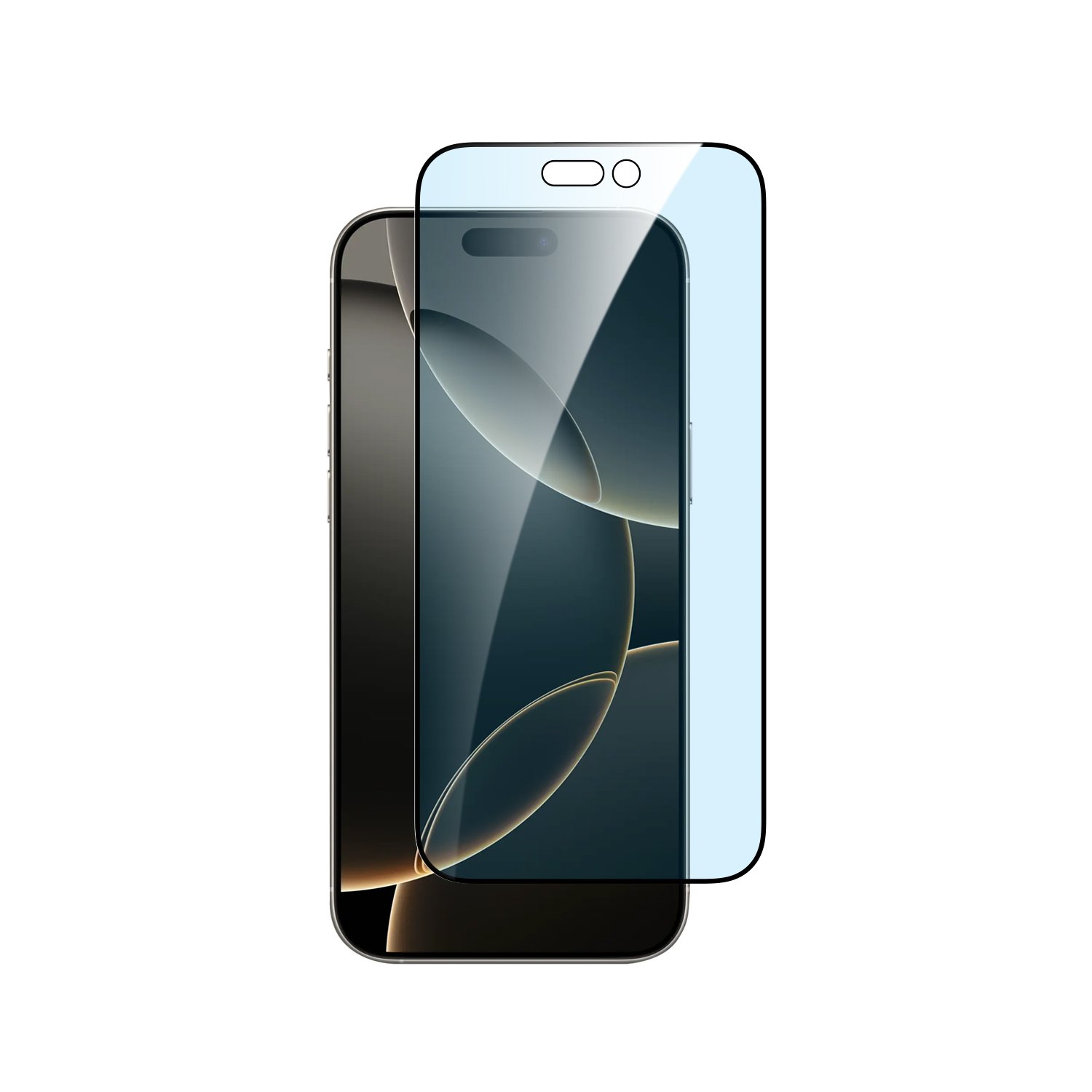 Anti-blue light tempered glass screen protector edge to edge for iPhone 16 Pro Max with applicator